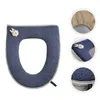 Toilet Seat Covers 1Pc Plush Cushion Pad (Blue)