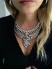 Sautoirs Mode Argent Plaqué Vintage Déclaration Grand Collier Collier Femmes Boho Ethnique Indien Maxi Grand Chunky Collier Collier Bijoux 230927