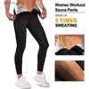 Active Sets Women Sauna Leggings Sweat Pants High Waist Slimming Hot Thermo Compression Workout Fitness Tights Body Shaper Waist Trainer USL230927