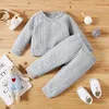 Clothing Sets Newborn Baby Girl Boy Clothes Set Solid Color Long Sleeves Top + Pants 2PCS Costume Leisure Sport Spring and Autumn Suit 230927