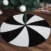 Christmas Decorations Black And White Lollipop Halloween Tree Skirt Creative Exquisite Printed Short Plush Double Layer