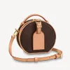 Petite Boite Chapeau Designer schoudertassen dames Crossbody Tas echt leren draagtas Ronde portemonnee Mode Afdrukken Bloem effen bruin Luxe KLEINE tasM44699 M43514