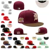 Unisex Ready Stock Saited Caps Letter Hip Hop Baseball Hüte Erwachsene Baumwolle flach geschlossener Eimer Hut Logo Outdoor Sport geschlossener Mesh Cap Größe 7-8