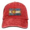 Bollmössor Vintage Colorado Flag unisex justerbar baseballmössor denim hattar cowboy sport utomhus x0927