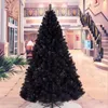 Décorations de Noël artificiel PVC arbre support en métal noir Halloween crypté décoration de fête à la maison centre commercial de vacances 2.1m 7ft