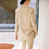 Pantalon de deux pièces pour femmes Tissu de haute qualité Automne Hiver Costumes d'affaires formels avec et vestes Manteau Pantalon professionnel Ensemble OL Styles
