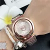 2023 Hot Fashion Brand Women Girl crystal Can rotate dial style steel metal band Quartz wrist Watch Free Shipping Wholesale orologi