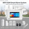 Sistemas de alarme YUPA Assaltante Sistema de alarme de segurança doméstica Painel de toque de 4,3 polegadas WIFI GSM sem fio com sensor de movimento TUYA App compatível com Alexa YQ230927