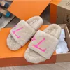 Sandals Slippers Designer Shoes Flip Flops Fashion Anti-Slip Female Slides Women Furry Fluffy Faux Fur Luxury Warm Indoor