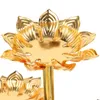 Kerzenhalter Ghee Lampenhalter Ständer Tempel Kerzenhalter Kreativer Kerzenständer Lotus Rack Metall Haushaltswaren Diwali