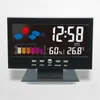 Table Clocks LED Mirror Clock Digital Alarm Snooze Display Time Desktop Temperature Humidity Weather Station Electronic