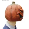 Party Masks Novelty Mask Halloween Costume Party Props Latex Pumpkin Head Mask Costume Mask for Adults Cosplay Party Decoration T230927