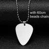 10pcs lot Blank Guitar Pick Shape Stainless Steel Mirror Polish Men Women Pendant for DIY Engraved Necklaces Keychains203b