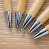 Kugelschreiber 100 teile/los Bambus Holz Stift 10mm Rundspitze Schwarze Tinte Business Signature Ball Büro Schule Wrting Schreibwaren 230927