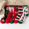 Erkek Çorap 5 Çift Kış Sıcak Zemin Çorapları Yumuşak Orta Tüp Kabarık Kadınlar Günlük Kalın İç Mekan Coral Kadife Bulanık Noel SOCKS 230927