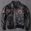 Men's Leather Faux 2024 Genuine Jackets Plus Size 5XL G1 Air Force Pilots Sheepskin Thicken Warm Jacket Vintage Classic Coat 230927