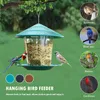 Autres fournitures d'oiseaux mangeoire étanche Gazebo suspendu conteneur extérieur sauvage avec corde de suspension Type de maison d'alimentation Aves