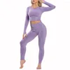 Actieve sets FITTOO 2-delig Naadloze yogaset Trainingskleding voor dames Gym Fitness Jogginglegging Sport Crop Tops Hoge taille Skinny panty's