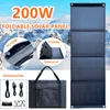 Opladers 200 W Opvouwbaar zonnepaneel Dual USB DC-cel Draagbare opvouwbare waterdichte oplader Outdoor mobiele powerbank 230927