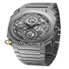 Nouveau Octo Finissimo Tourbillon 102937 Squelette Cadran Gris Miyota Automatique Montre Pour Homme Bracelet En Acier Titane Montres De Sport Bonjour wa2512