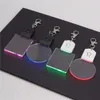 5/10/30pcs LED 3D 블랭크 아크릴 키 체인 RGB 화려한 야간 조명 키 펜던트 램프 웨딩 크리스마스 장식 DIY 선물 키 링