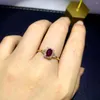 Cluster Rings 925 Pure Silver Chinese Style Natural Ruby Women's Trendy Fashion Oval Adjustable Gemstone Ring Fine Jewelry Support Detection
