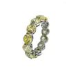 Cluster Ringen Lente Qiaoer Luxe 925 Zilver 5mm Citrien Roze Hoge Koolstof Diamant Voor Vrouwen Edelsteen Bruiloft Fijne Sieraden gift