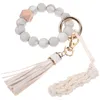 Nyckelringar Keychain Wristlets Tassels Holder Beaded Women Car Keys Ring Armband Plånbok