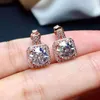 Pendientes colgantes Boutique Moissanite Square S925 plata pura moda fina gema Natural joyería de bodas para mujeres MeiBaPJ FS