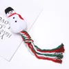 Boże Narodzenie Pet Toys Santa Claus Snowman Pies Trening, aby żuć zęby czyszczenie bawełnianego sznurka Pupply Xmas Gifts