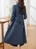 Robe de deux pièces noir bleu marron bureau dames jupe costume femmes femme femme à manches longues ensemble formel pour automne hiver vêtements de travail d'affaires