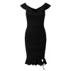 Abiti casual con spalle scoperte Abito sexy da donna Party Night Club Wear attillato a vita alta aderente donna elegante volant orlo Mini