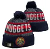 Nuggets Beanies DEN North American BasketBall Team Side Patch Winter Wool Sport Knit Hat Skull Caps A0