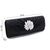 Borse da sera YYW Pochette con pieghe in raso Donna Fiori Festa a tracolla Borsa da sposa femminile Sac A Main 230926