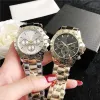 BOS HOT SALE Titta på varumärke Kvinnor Män unisex Style Metal Steel Band Quartz Wrist Watch Wholesale gratis fraktdesigner