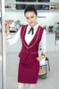 Two Piece Dress IZICFLY Vest Waistcoat Reception Ktv el Restaurant Waitress Uniform Front Desk Lady Formal Skirt Suit Work Wear 230927