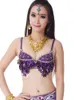 Stage Wear Solid Color Dance Costume Women Latin Bra Sequins Oriental Woman Fantasia Jazz Tassel Modern Classical Arab Tops