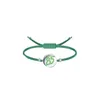 Yibo نفس النمط Lucky Number 85 Bracelet Round Brand Brooch Green Brooch Vervament Lively Youth Vitality Chains3567