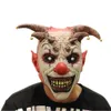 Masques de fête Horreur Halloween Clown Masque Effrayant Cosplay Plein Visage Latex avec Cloches Joker Fournitures 230921
