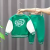 Conjuntos de ropa Nuevos niños Traje de béisbol Niños Niñas Casual Deportes Abrigo Pantalones Tripartito Primavera Otoño Delgado Bebé Chándal Trajes 230927