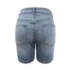 Shorts femininos mulheres mid rise rasgado elástico jeans casual denim mulheres designer calças m1 jean vestido