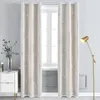 Curtain Thermal Insulated Blackout Curtains for Bedroom with Silver Print Wave Striped Pattern Black Out Drapes Light Blocking Panels 230927