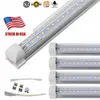 LEDs Tube Light 8FT 72W 150W Fluorescent Equivalent Double Side V Shape Integrated Bulb Lamp Works without T8 Ballast Plug a256u