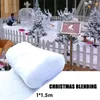 Christmas Decorations Fluffy Fake Cover Blanket 100 150CM White Artificial Cotton Blending Carpet Snow Background Decoration
