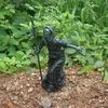 Oggetti decorativi Figurine Decorazioni per la casa gotica Statua Morte nera Scheletro Guardiano Halloween Scultura Decorazione in resina Artigianato Ornamenti Figurina teschio 230927