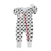 Rompers Spring Long Sleeve Animals Print Baby Boys Girls Rompers Cotton Jumpsuits Kids Clothes Climb Suits Suttont Zipper Nightclothes 230926