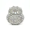 Kvällspåsar Fashion Design Clutch Women Evening Party Bag Diamonds Owl Bird Shape Crystal Purses Bridal Wedding Clutches 230926