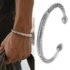 Bangle Men's Personalized Heart Sutra Open Vintage Twisted Thread Armband 230926