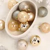 Decorazioni per feste 12 pezzi 6 cm Set di palline di Natale dipinte delicate Ornamenti appesi Matrimoni per alberi