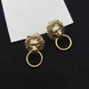 Luxury designer fashion Charm earrings lion head ladies earring2400